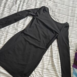 Elegant Black Long Sleeve Dress